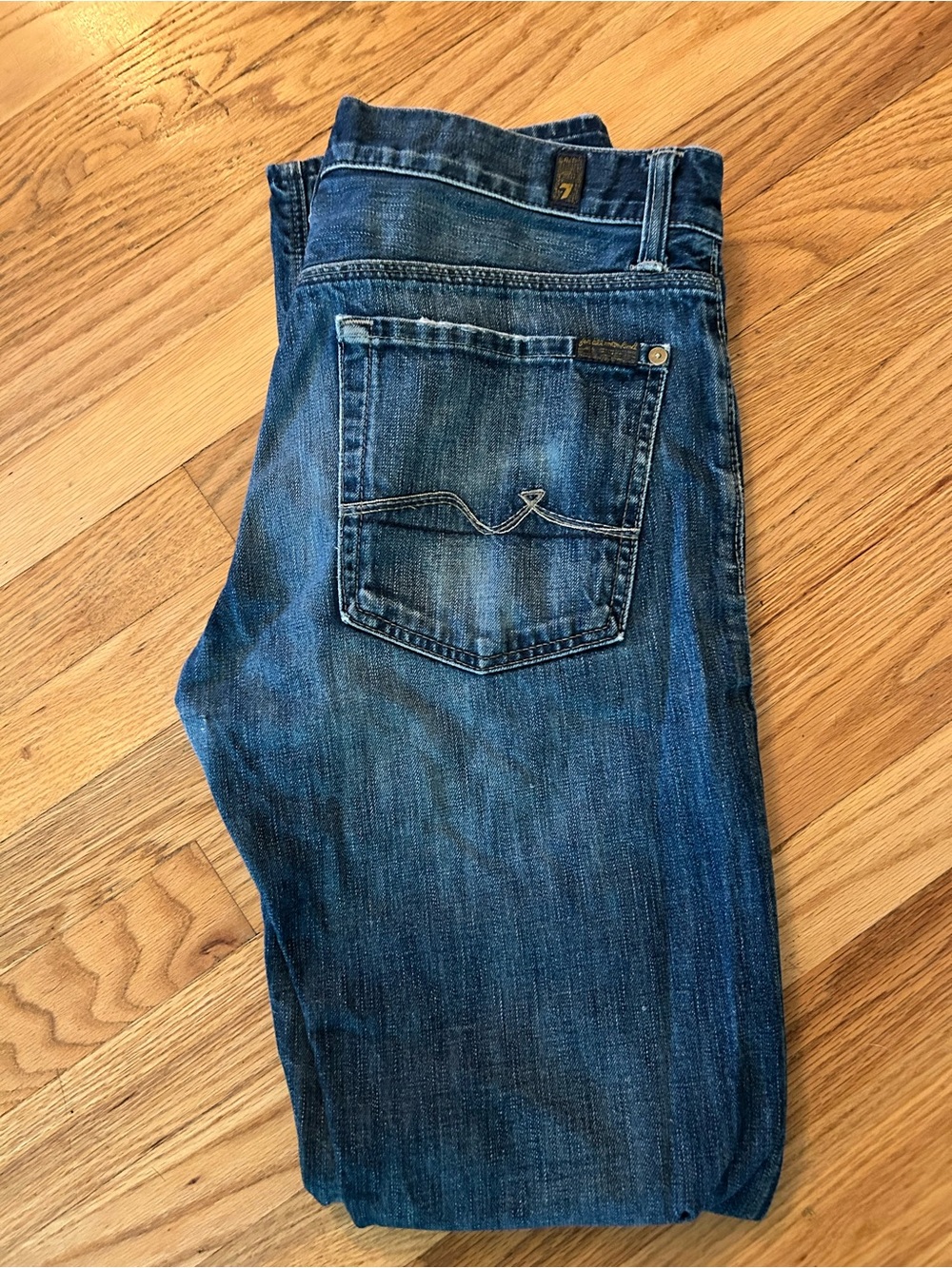 7 For All Mankind Men's Blue Skinny Jeans 2 pairs